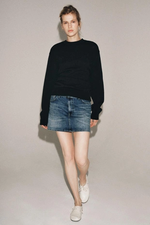 Короткая джинсовая юбка — коллекция Zara «Zw»- Заказать в России