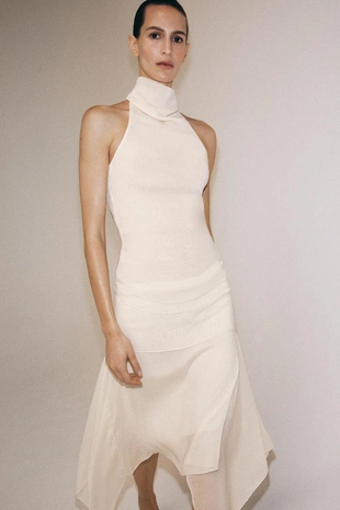 Струящаяся юбка асимметричного кроя- Заказать в России