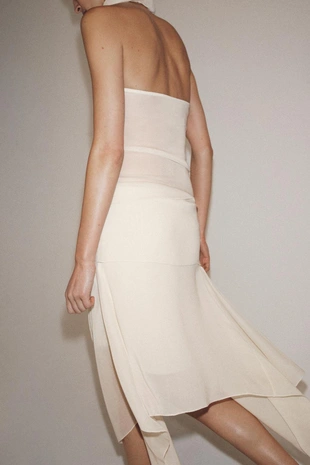 Струящаяся юбка асимметричного кроя- Заказать в России