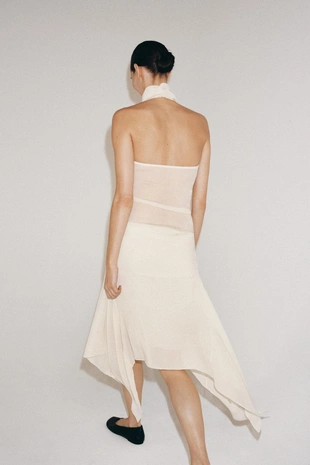 Струящаяся юбка асимметричного кроя- Заказать в России