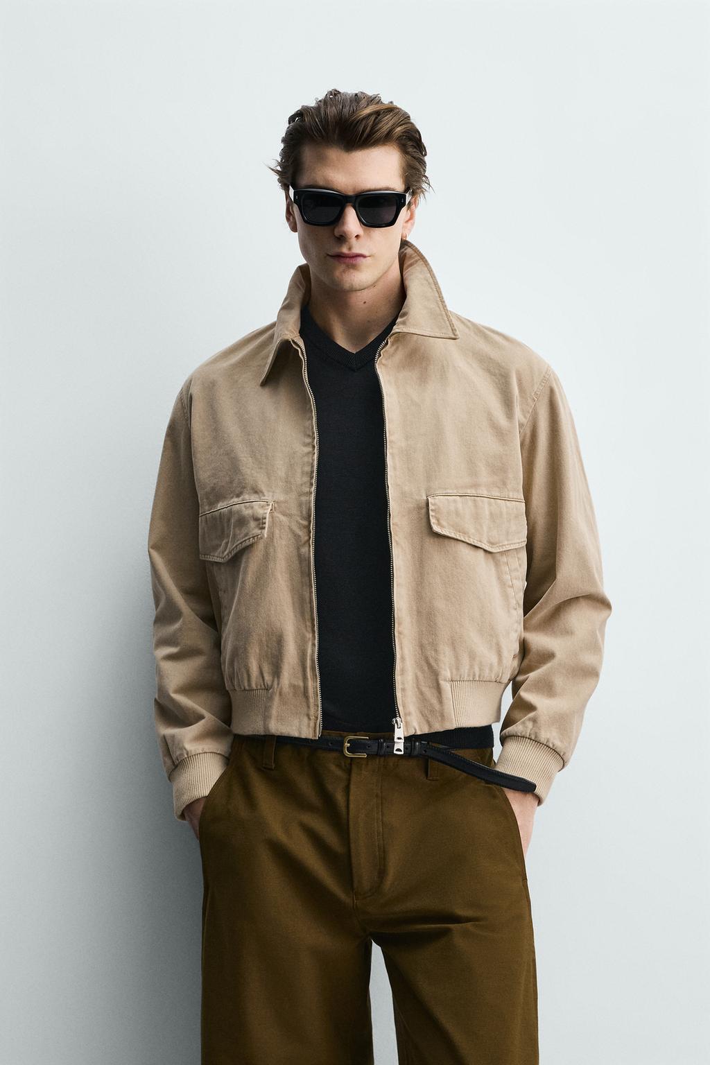 КУРТКА КЛАССИЧЕСКОГО КРОЯ ИЗ СТИРАНОГО ХЛОПКА