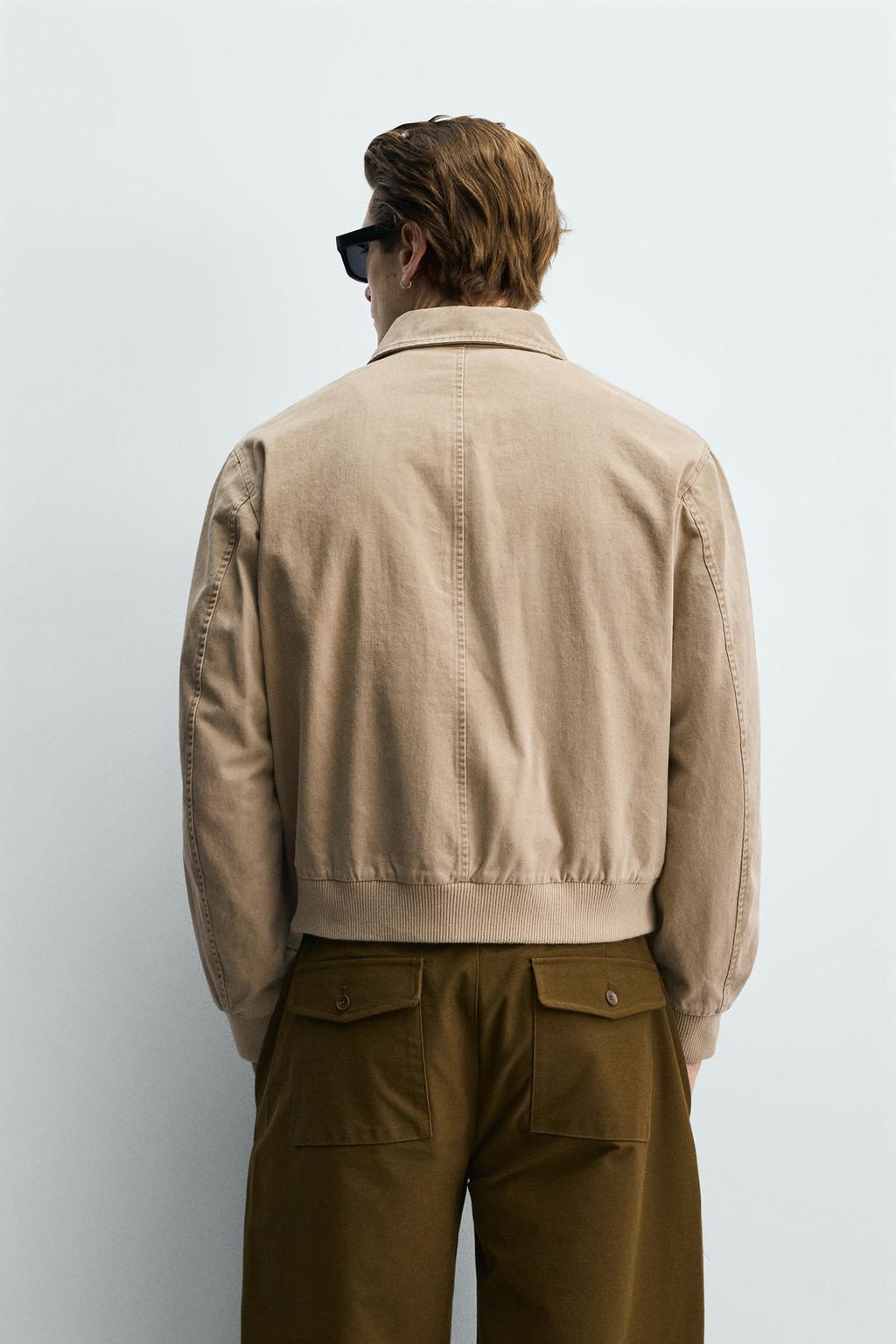 КУРТКА КЛАССИЧЕСКОГО КРОЯ ИЗ СТИРАНОГО ХЛОПКА