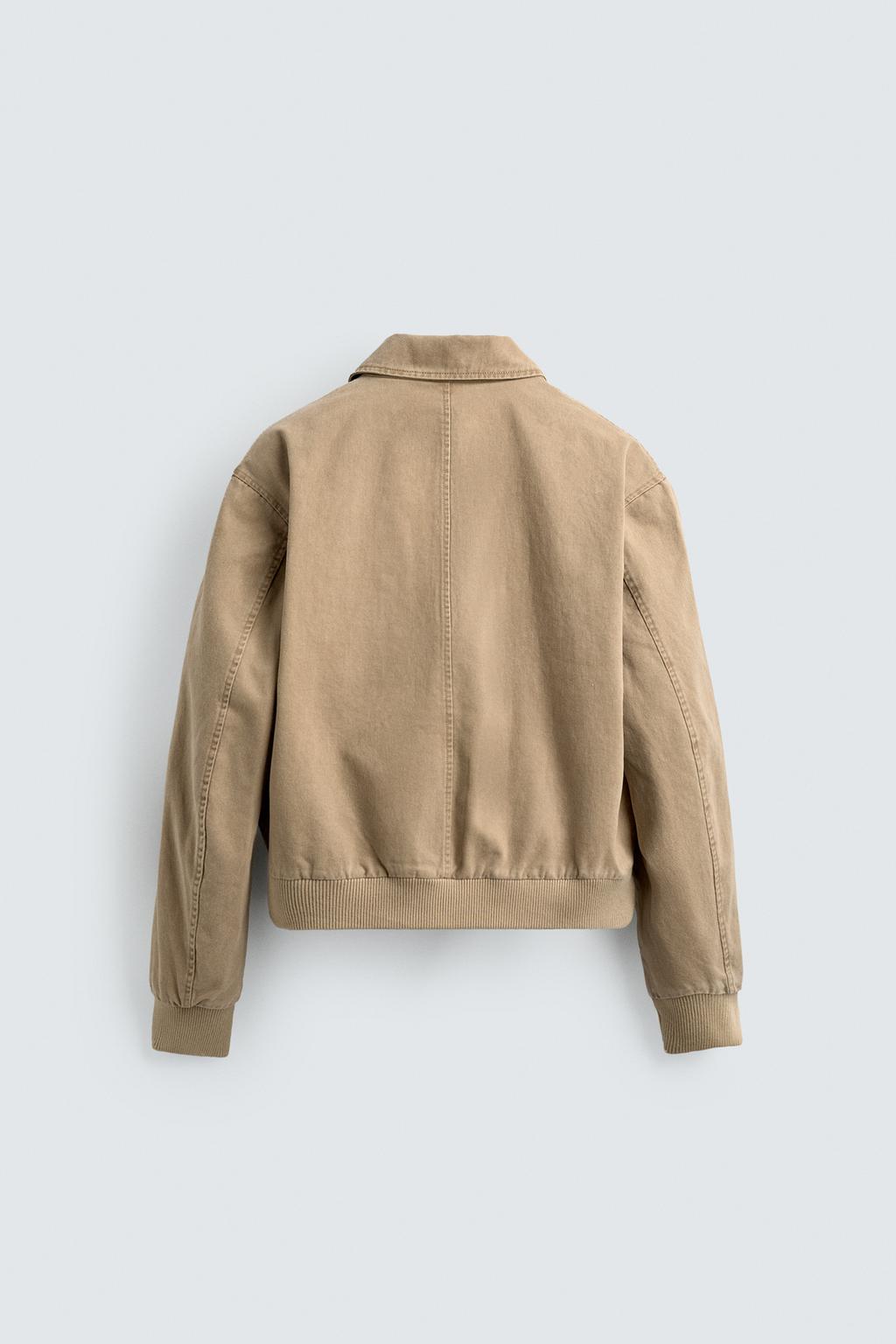 КУРТКА КЛАССИЧЕСКОГО КРОЯ ИЗ СТИРАНОГО ХЛОПКА