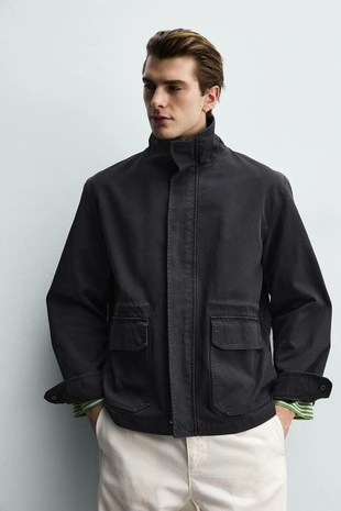 Парка классического кроя из хлопка- Заказать в России