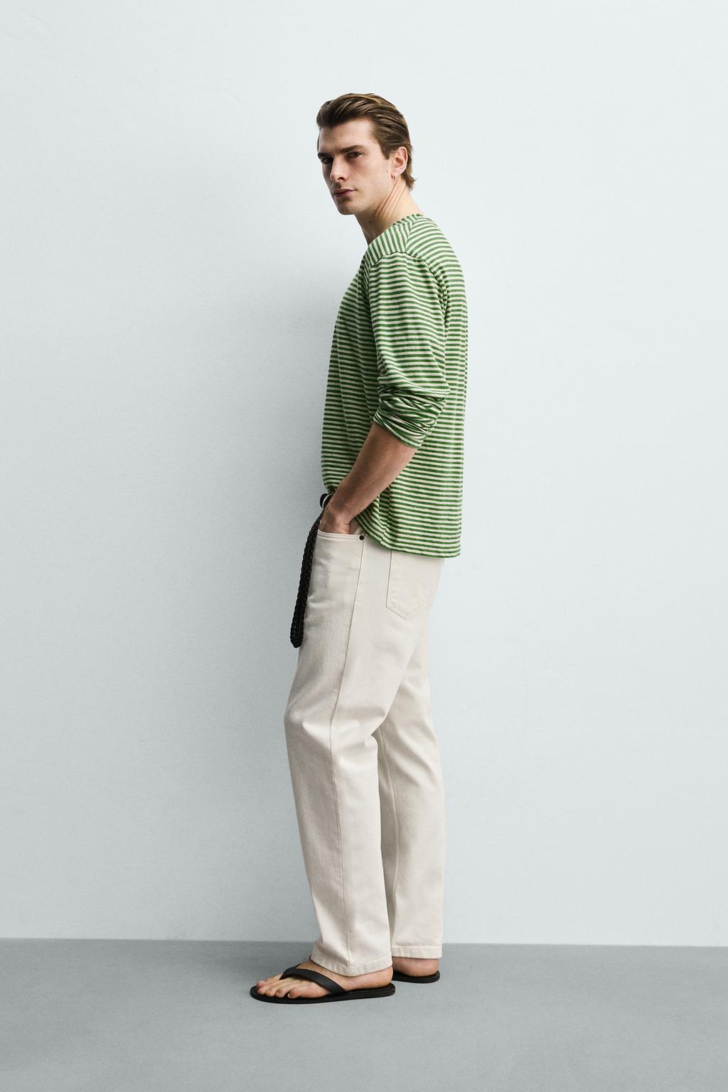 БРЮКИ прямого кроя С ЗАНИЖЕННОЙ ТАЛИЕЙ