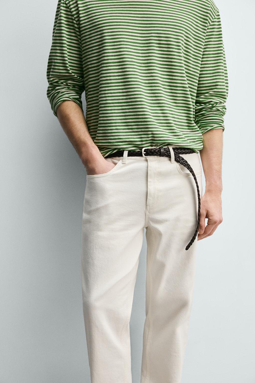 БРЮКИ прямого кроя С ЗАНИЖЕННОЙ ТАЛИЕЙ