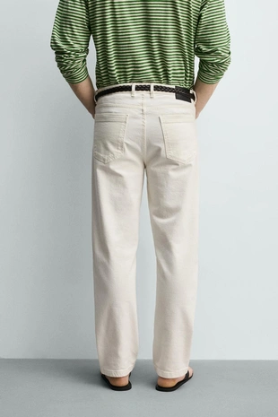 Брюки прямого кроя с заниженной талией- Заказать в России