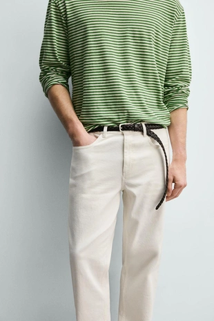 Брюки прямого кроя с заниженной талией- Заказать в России