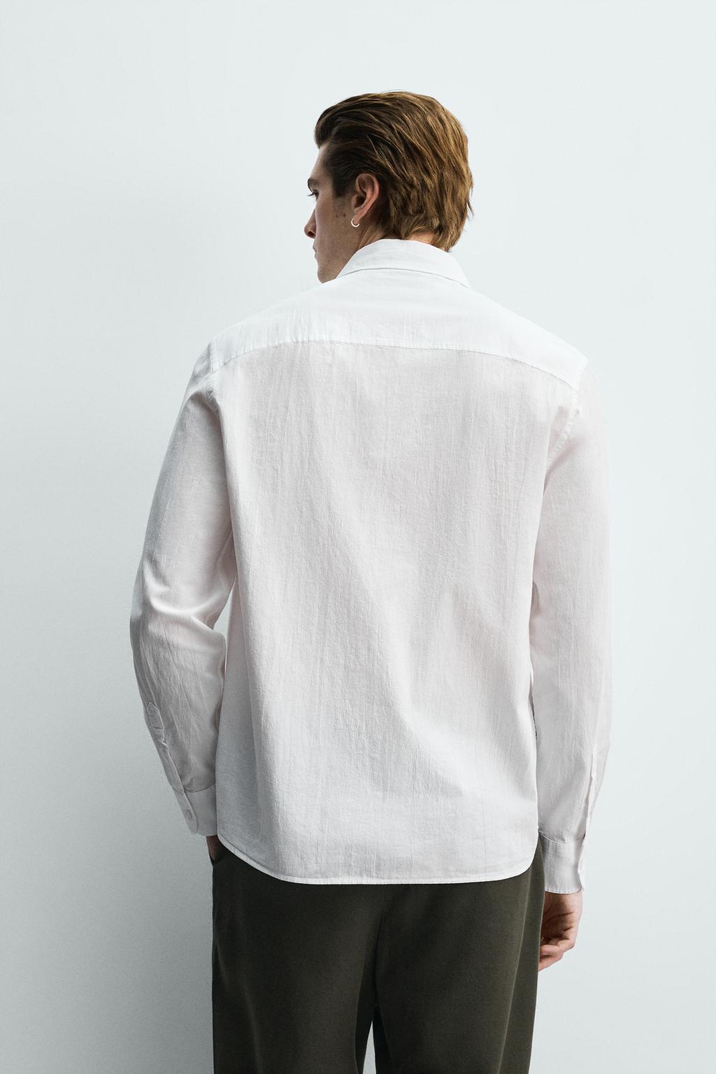 РУБАШКА стандартной посадки С ЭФФЕКТОМ ЖАТОЙ ТКАНИ