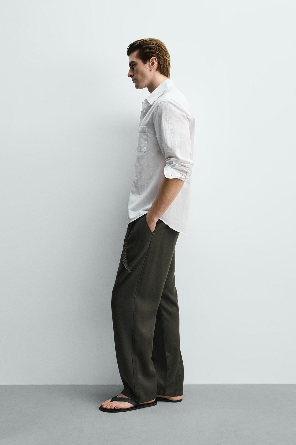 РУБАШКА стандартной посадки С ЭФФЕКТОМ ЖАТОЙ ТКАНИ