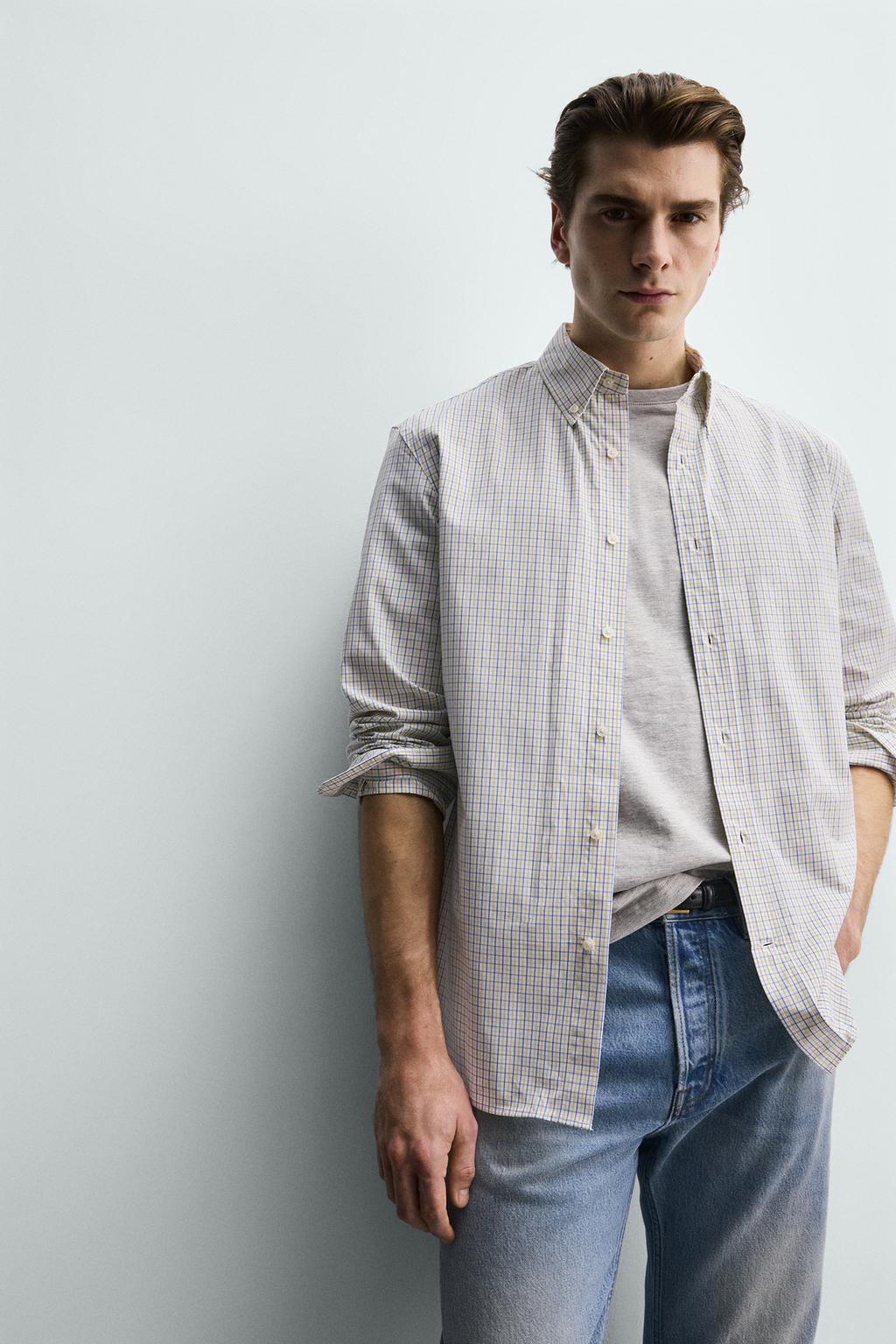 РУБАШКА КЛАССИЧЕСКОГО КРОЯ ИЗ ХЛОПКА