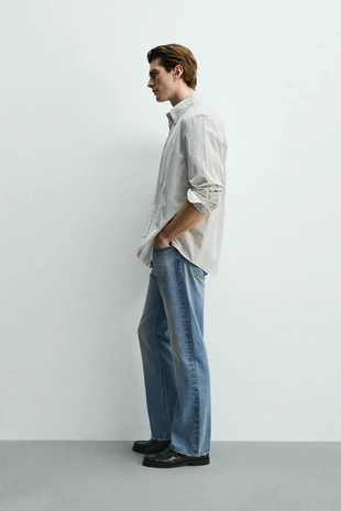 Рубашка классического кроя из хлопка