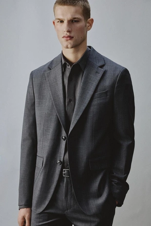 Блейзер классического кроя в полоску- Заказать в России