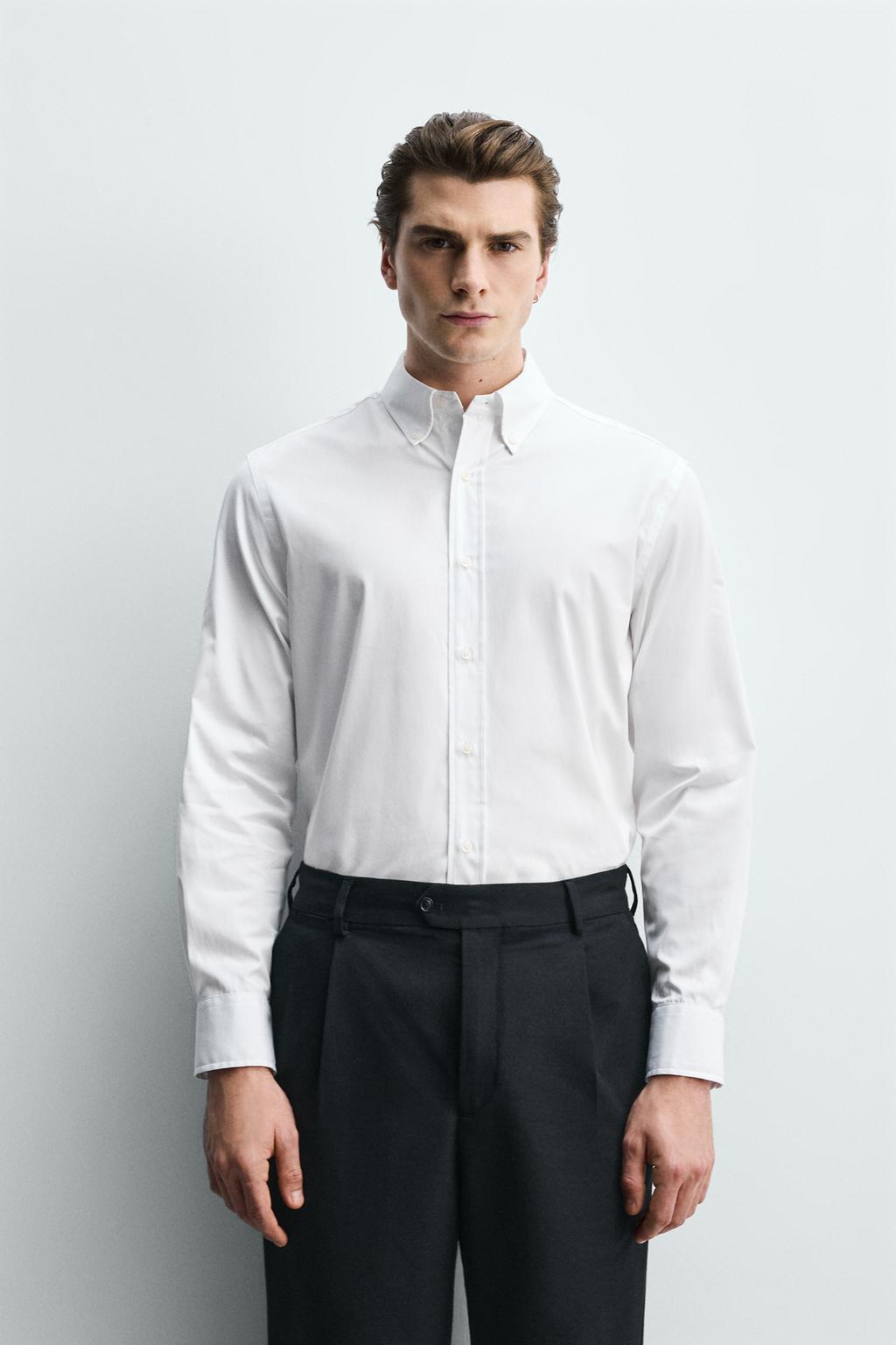 РУБАШКА КЛАССИЧЕСКОГО КРОЯ ИЗ ХЛОПКА