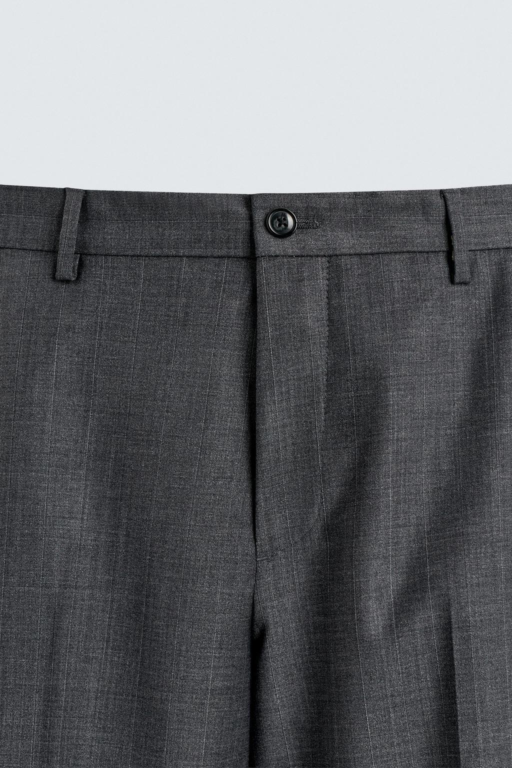 КОСТЮМНЫЕ БРЮКИ В ТОНКУЮ ПОЛОСКУ