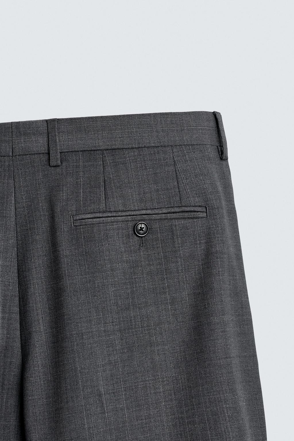 КОСТЮМНЫЕ БРЮКИ В ТОНКУЮ ПОЛОСКУ