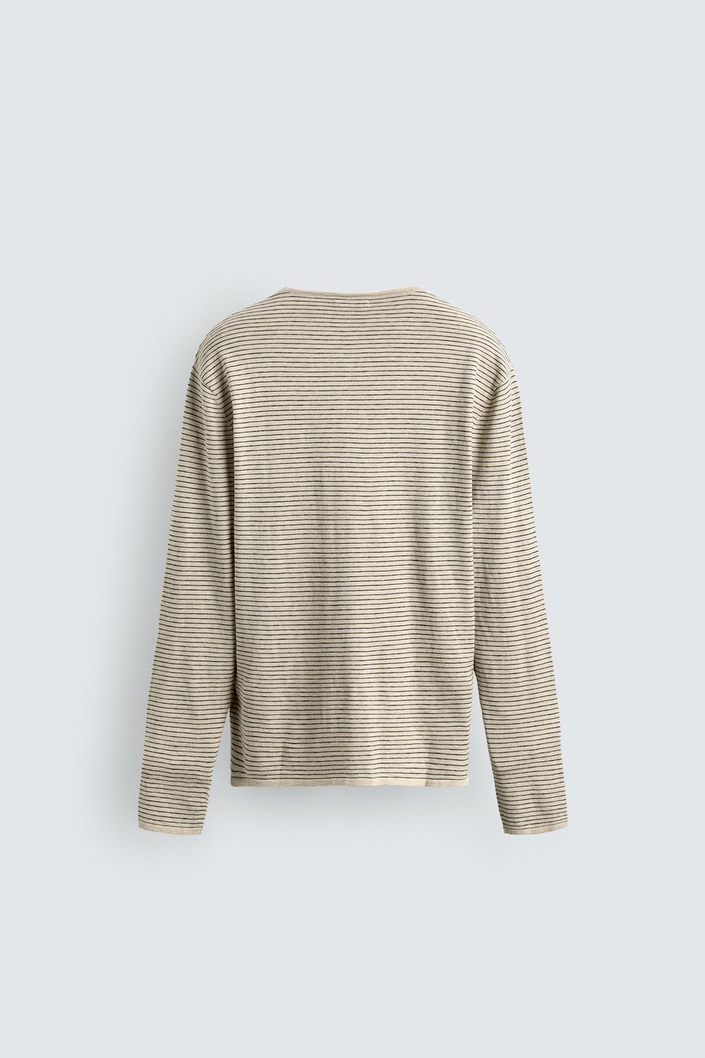 СВИТЕР В ПОЛОСКУ ИЗ СМЕСОВОГО ХЛОПКА