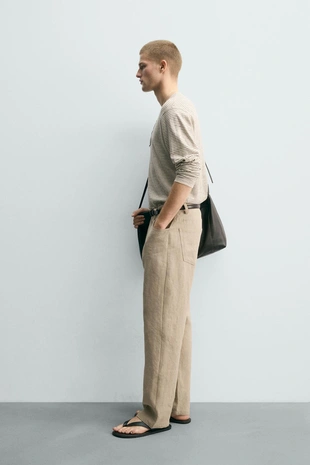 Свитер в полоску из смесового хлопка- Заказать в России