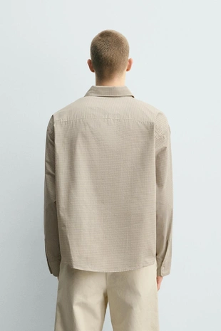 Рубашка в клетку с вышивкой- Заказать в России