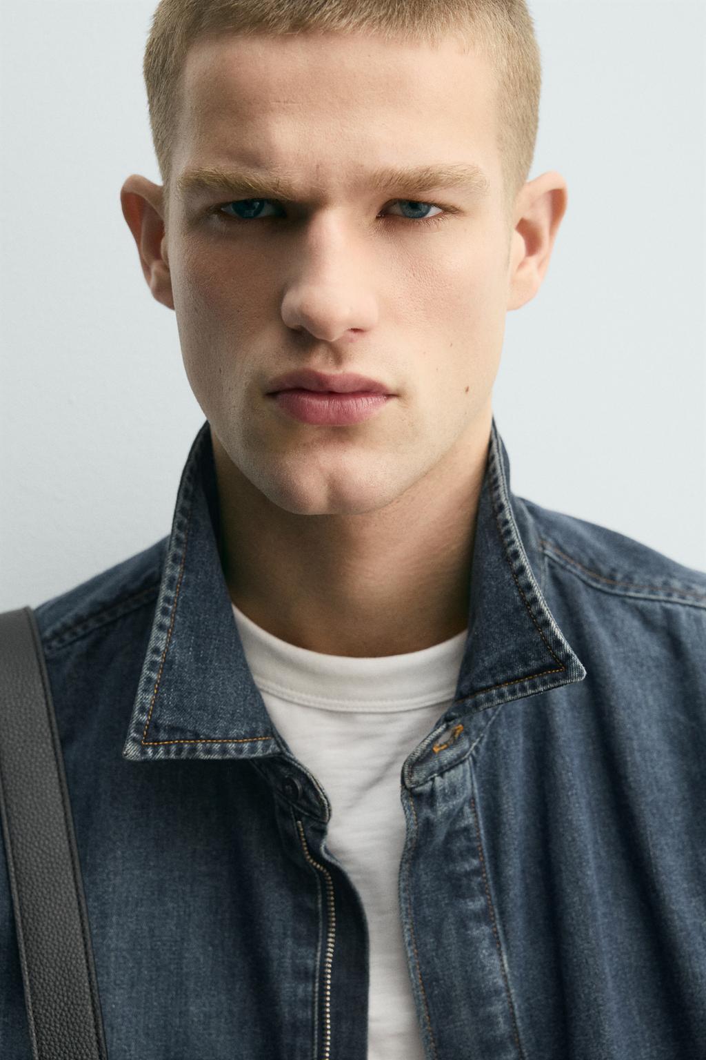 ДЖИНСОВАЯ РУБАШКА НА МОЛНИИ