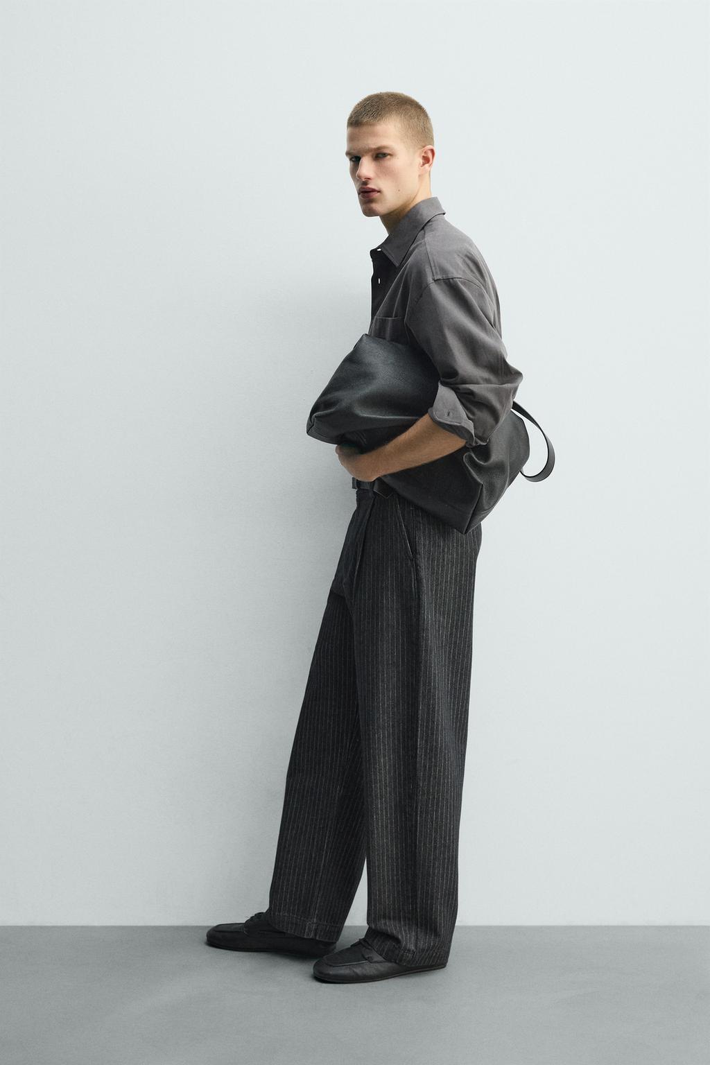 БРЮКИ ЧИНОС  В ТОНКУЮ ПОЛОСКУ