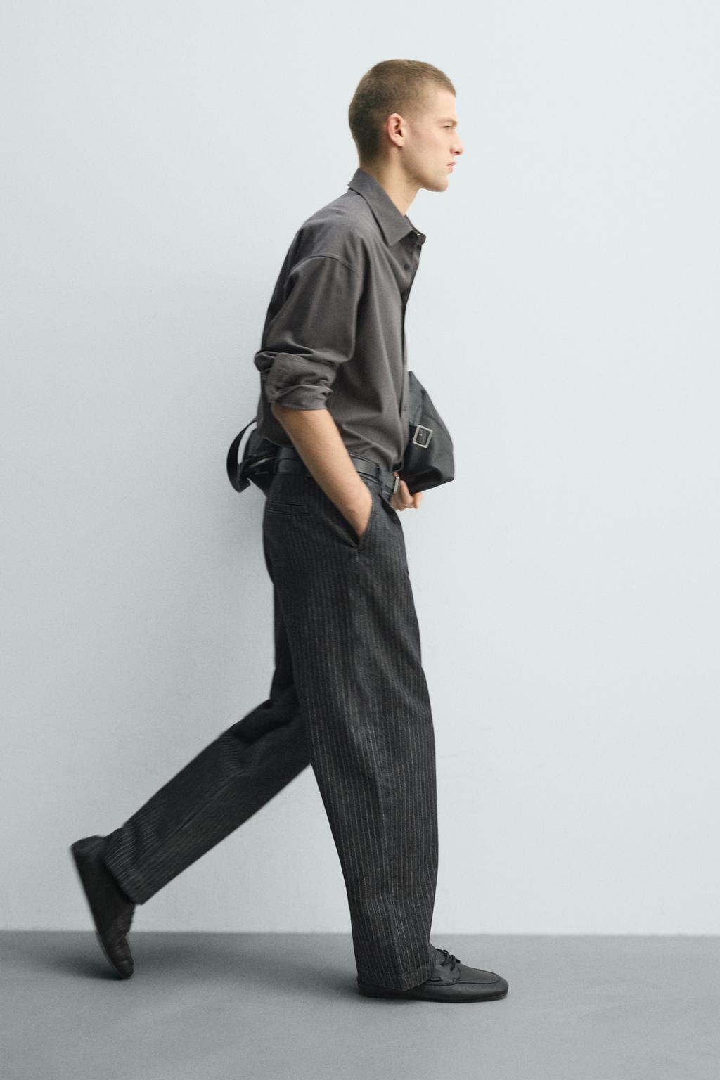 БРЮКИ ЧИНОС  В ТОНКУЮ ПОЛОСКУ