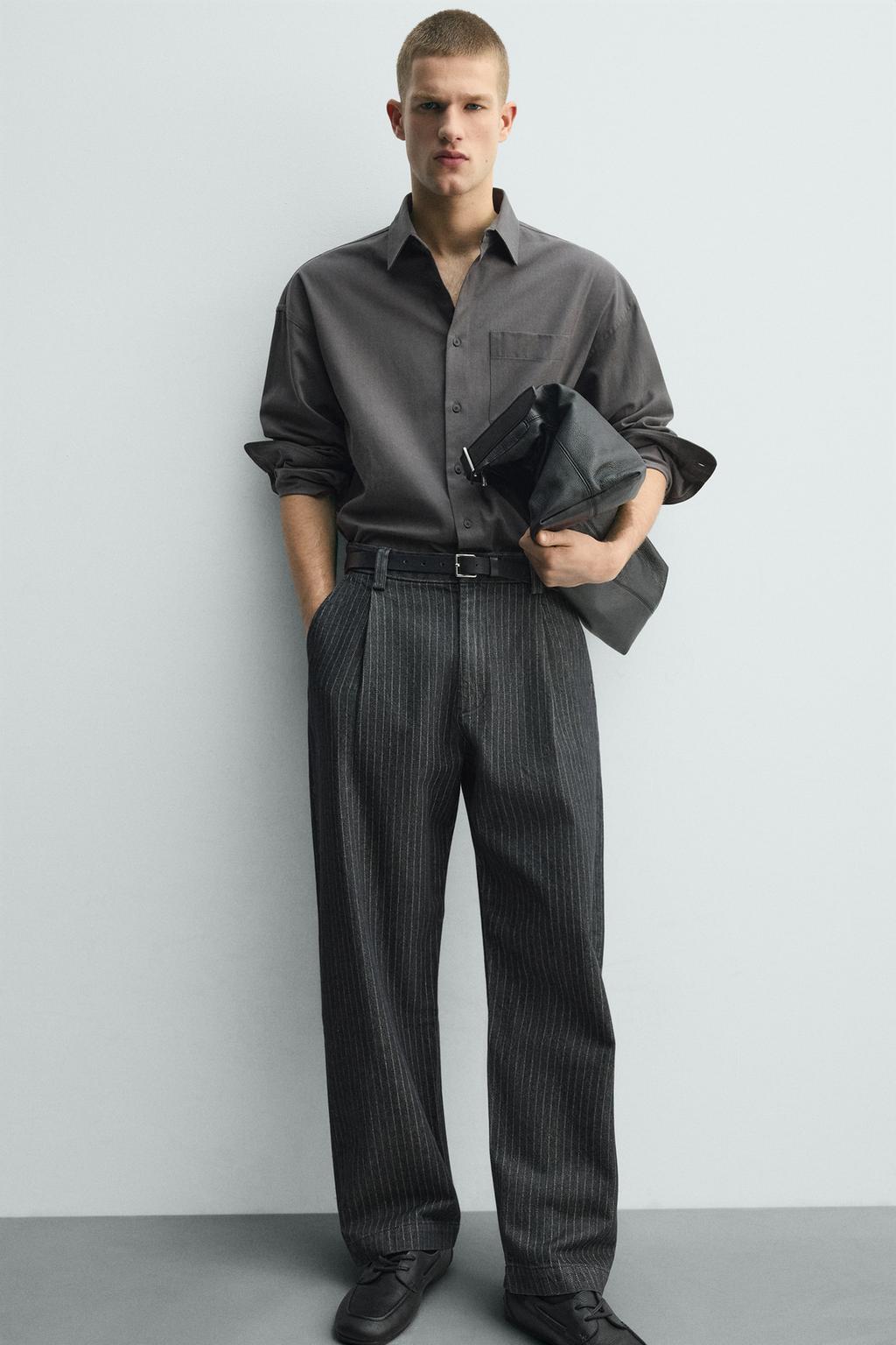 БРЮКИ ЧИНОС  В ТОНКУЮ ПОЛОСКУ