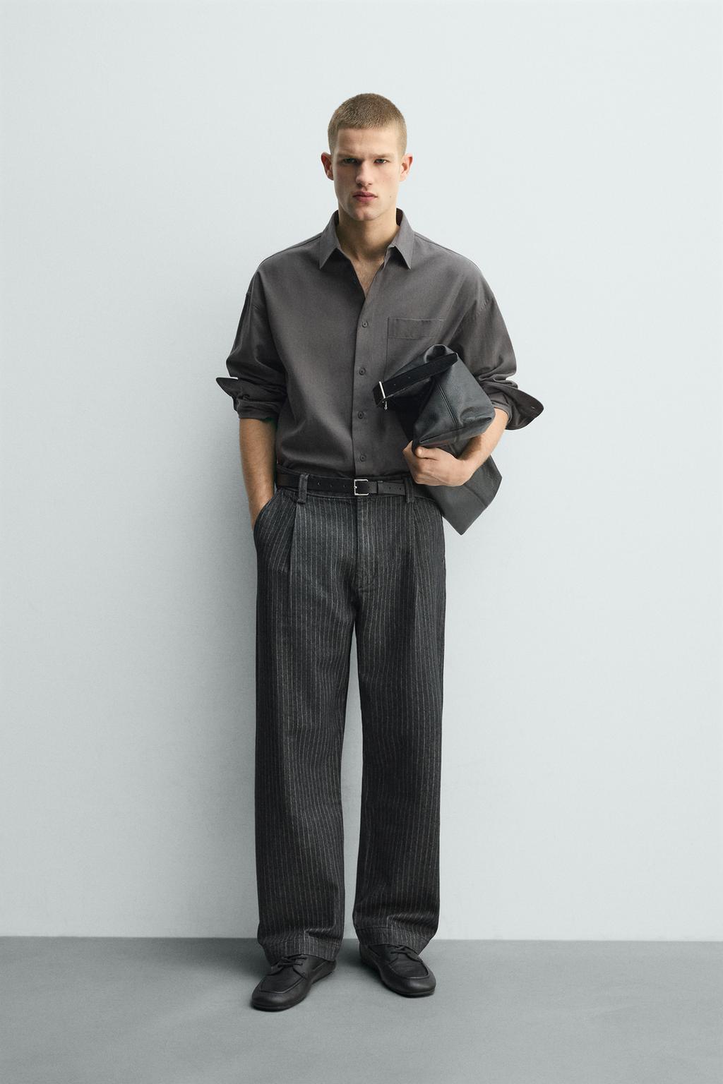 БРЮКИ ЧИНОС  В ТОНКУЮ ПОЛОСКУ