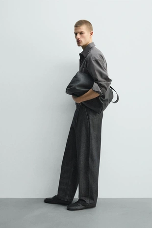 Брюки чинос  в тонкую полоску- Заказать в России