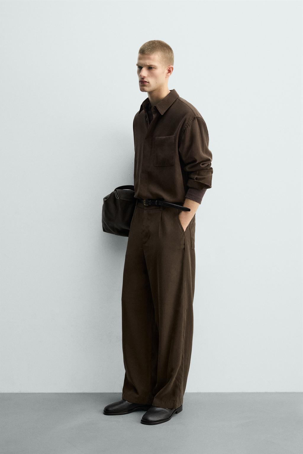 РУБАШКА  ИЗ СТРУЯЩЕЙСЯ ТКАНИ