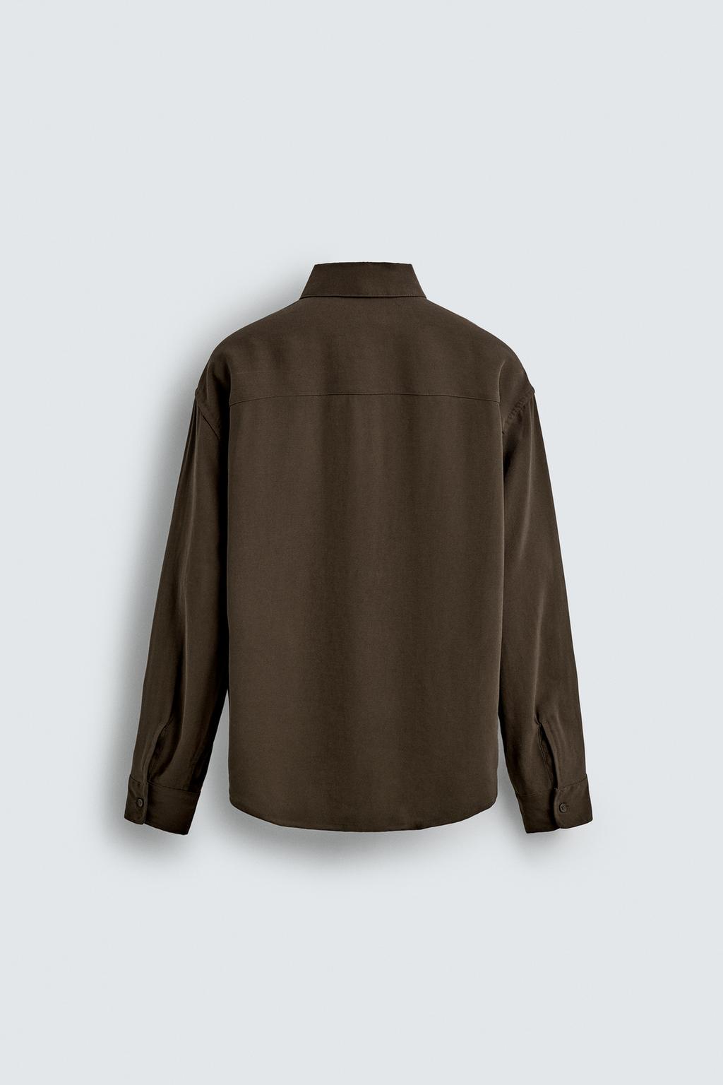 РУБАШКА  ИЗ СТРУЯЩЕЙСЯ ТКАНИ