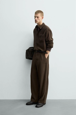 Рубашка  из струящейся ткани