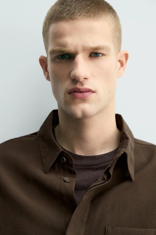 Рубашка  из струящейся ткани- Заказать в России