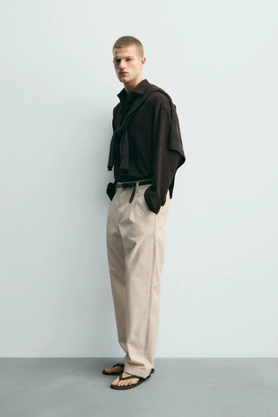 Брюки чинос  в полоску- Заказать в России