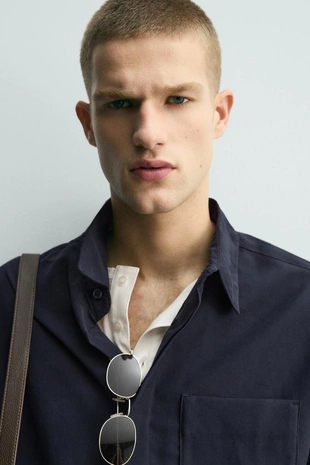 Рубашка  из струящейся ткани- Заказать в России