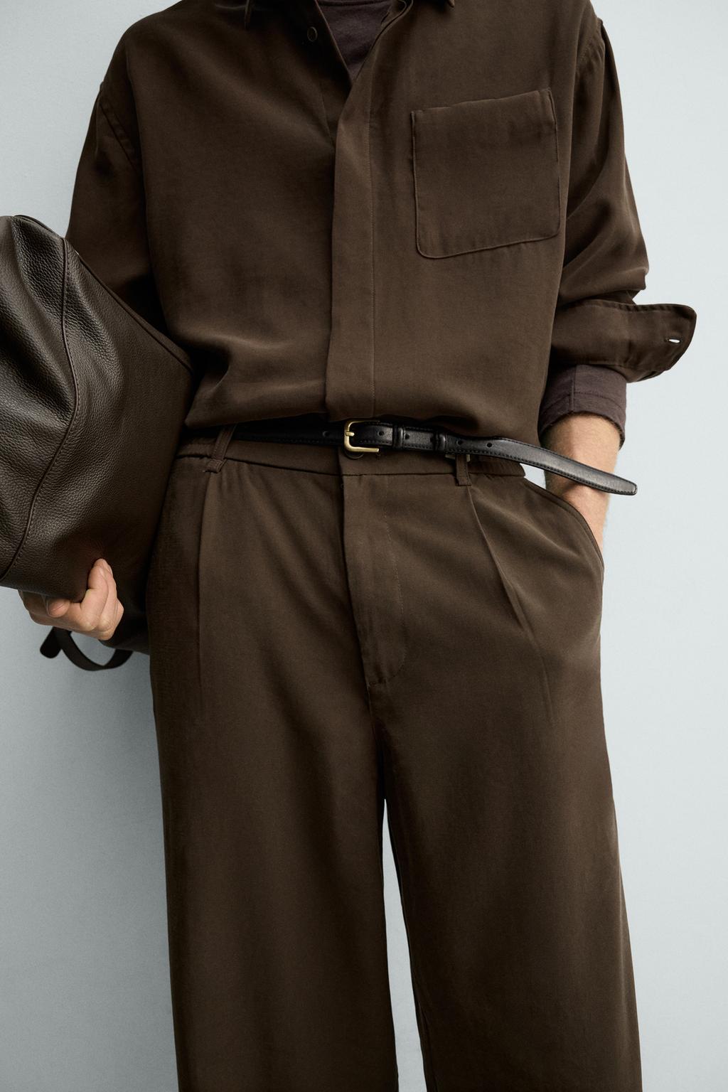 БРЮКИ  ИЗ СТРУЯЩЕЙСЯ ТКАНИ