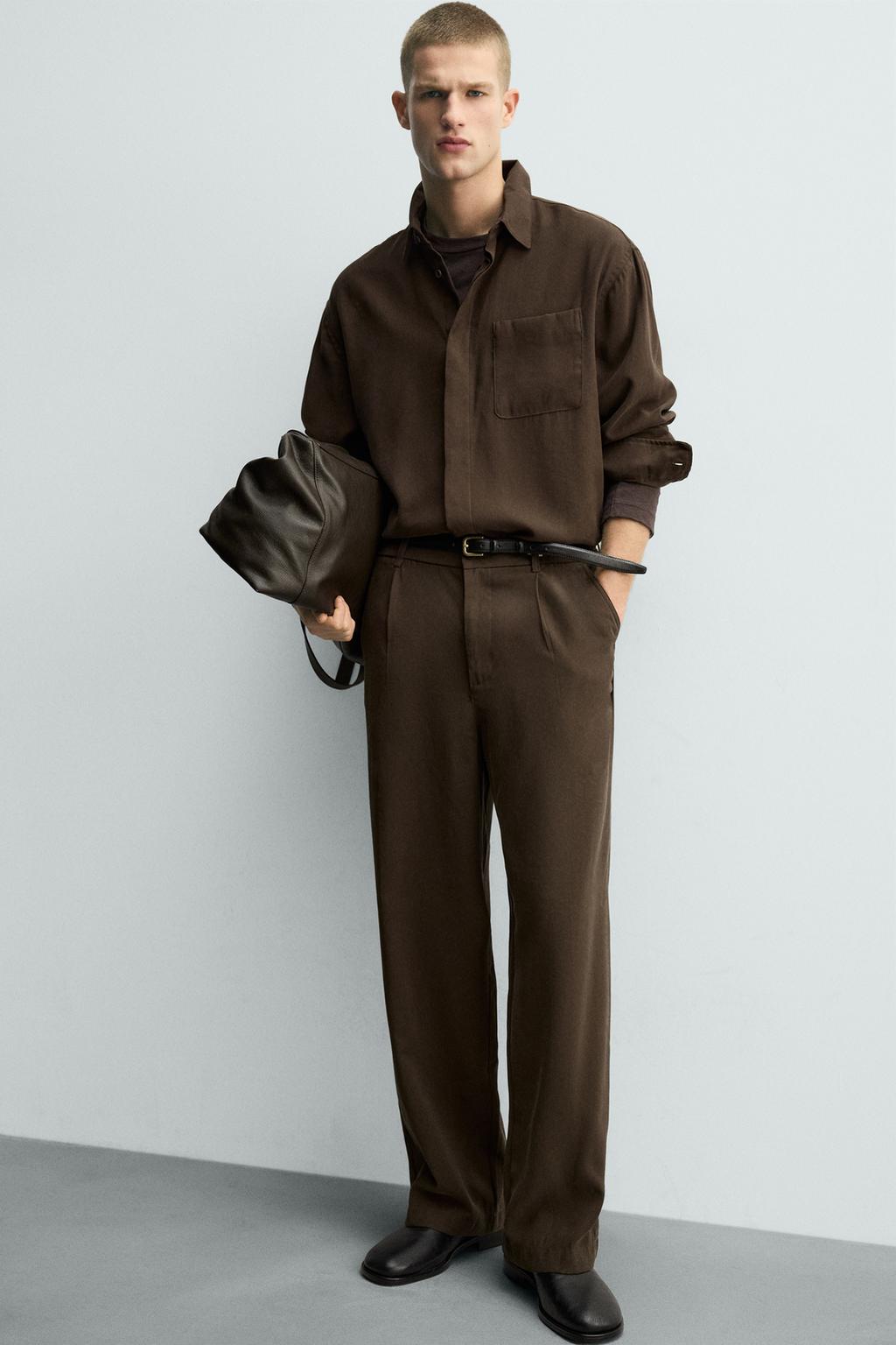 БРЮКИ  ИЗ СТРУЯЩЕЙСЯ ТКАНИ