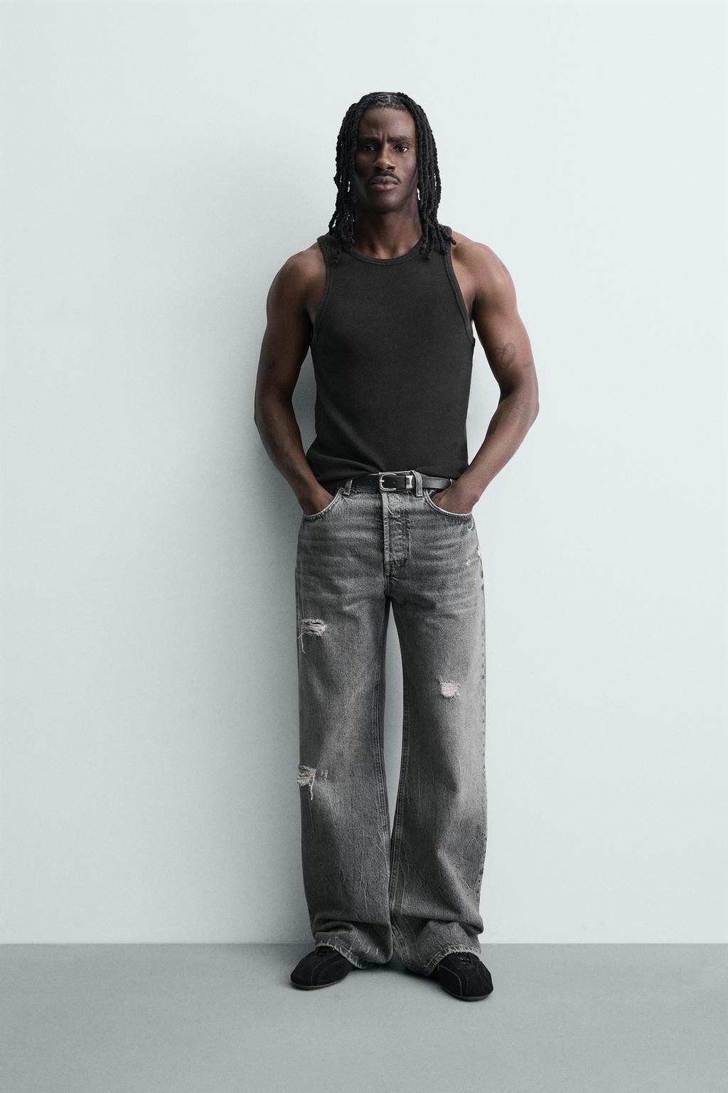 МАЙКА В РУБЧИК С ЭФФЕКТОМ ПОТЕРТОСТИ