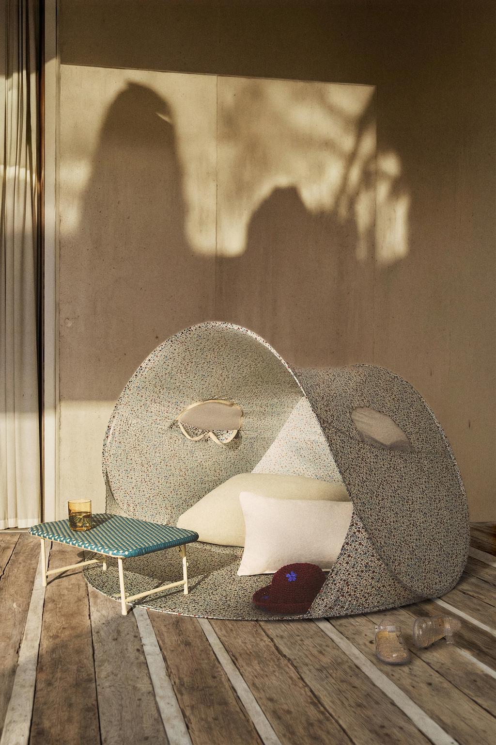 Детский пляжный тент с цветочным узором