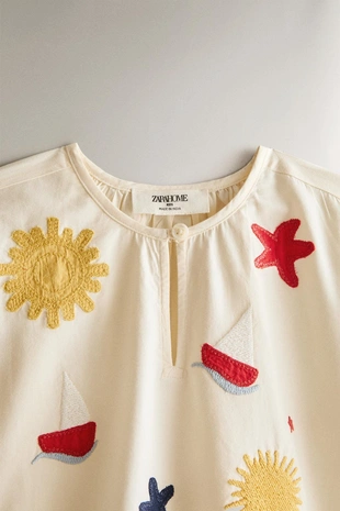 Детское платье с вышивкой для пляжа- Заказать в России