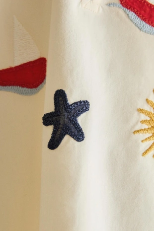 Детское платье с вышивкой для пляжа- Заказать в России