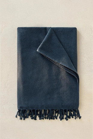 Пляжное полотенце из хлопка с бахромой- Заказать в России