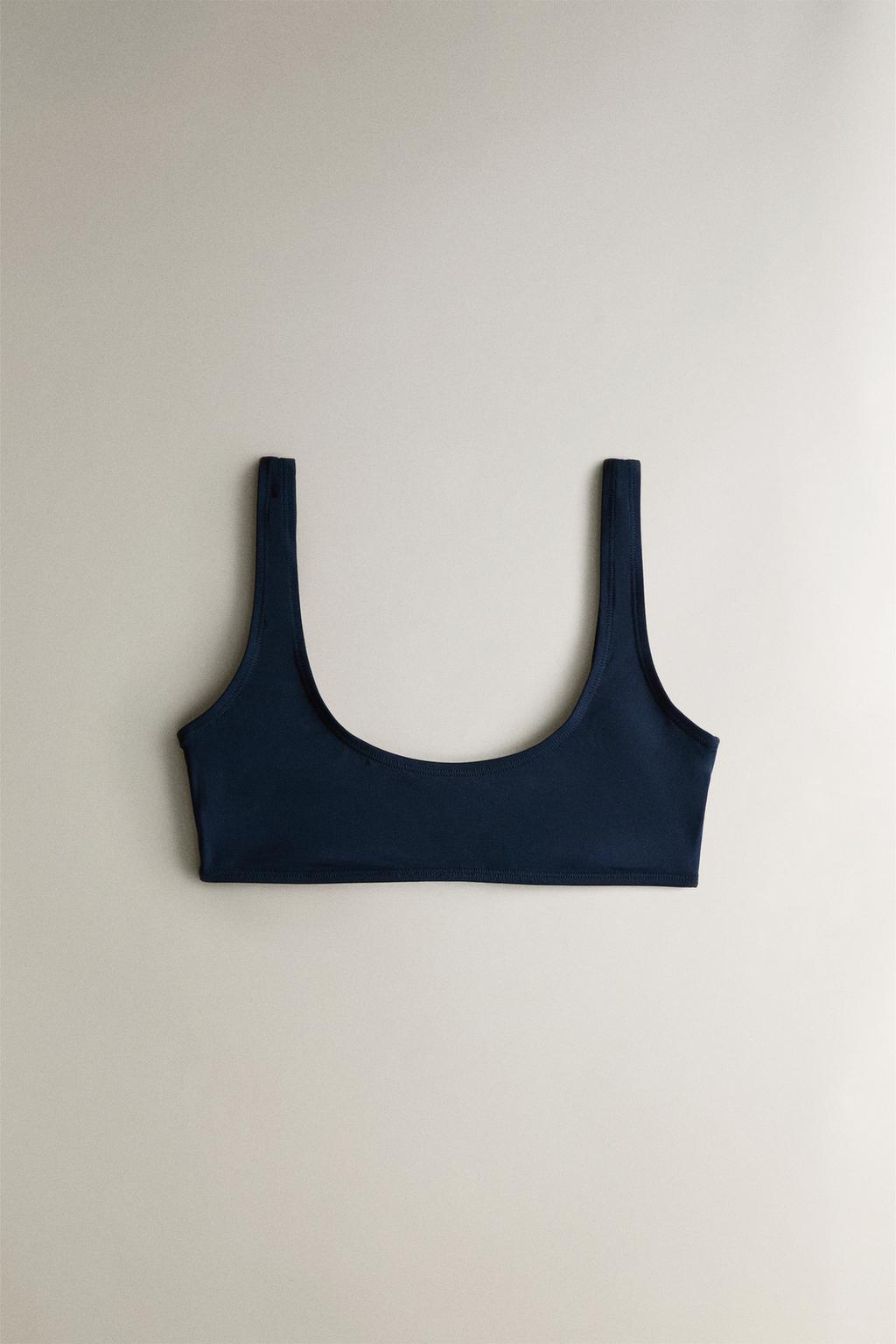 Пляжный бикини топ с круглым вырезом