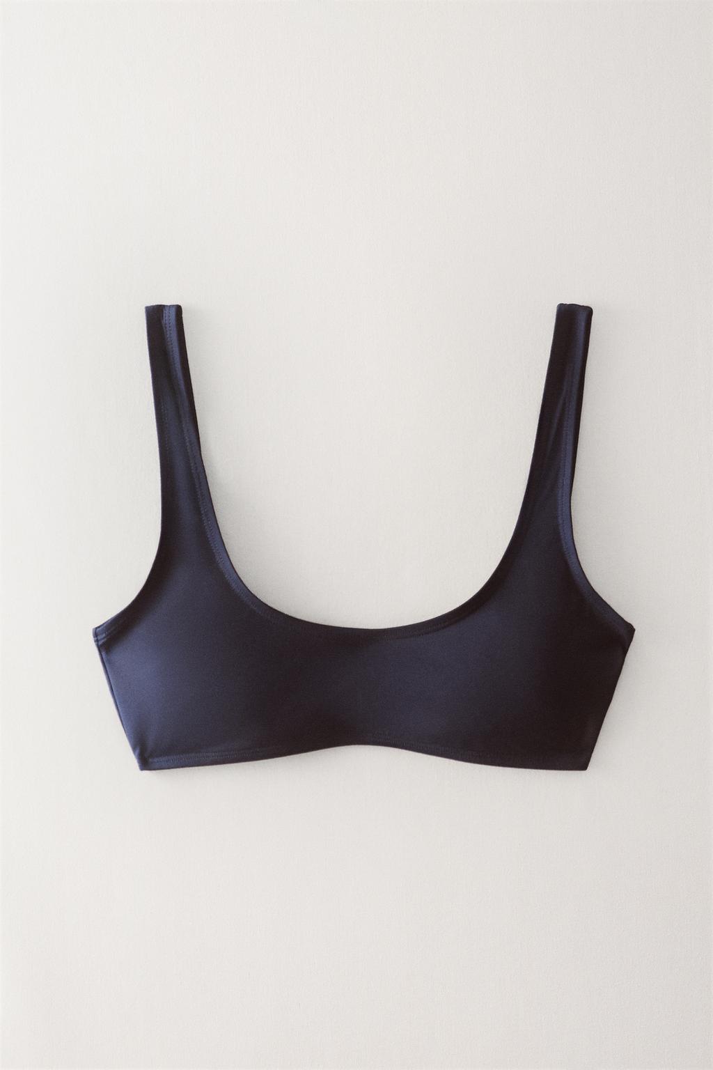 Пляжный бикини топ с круглым вырезом