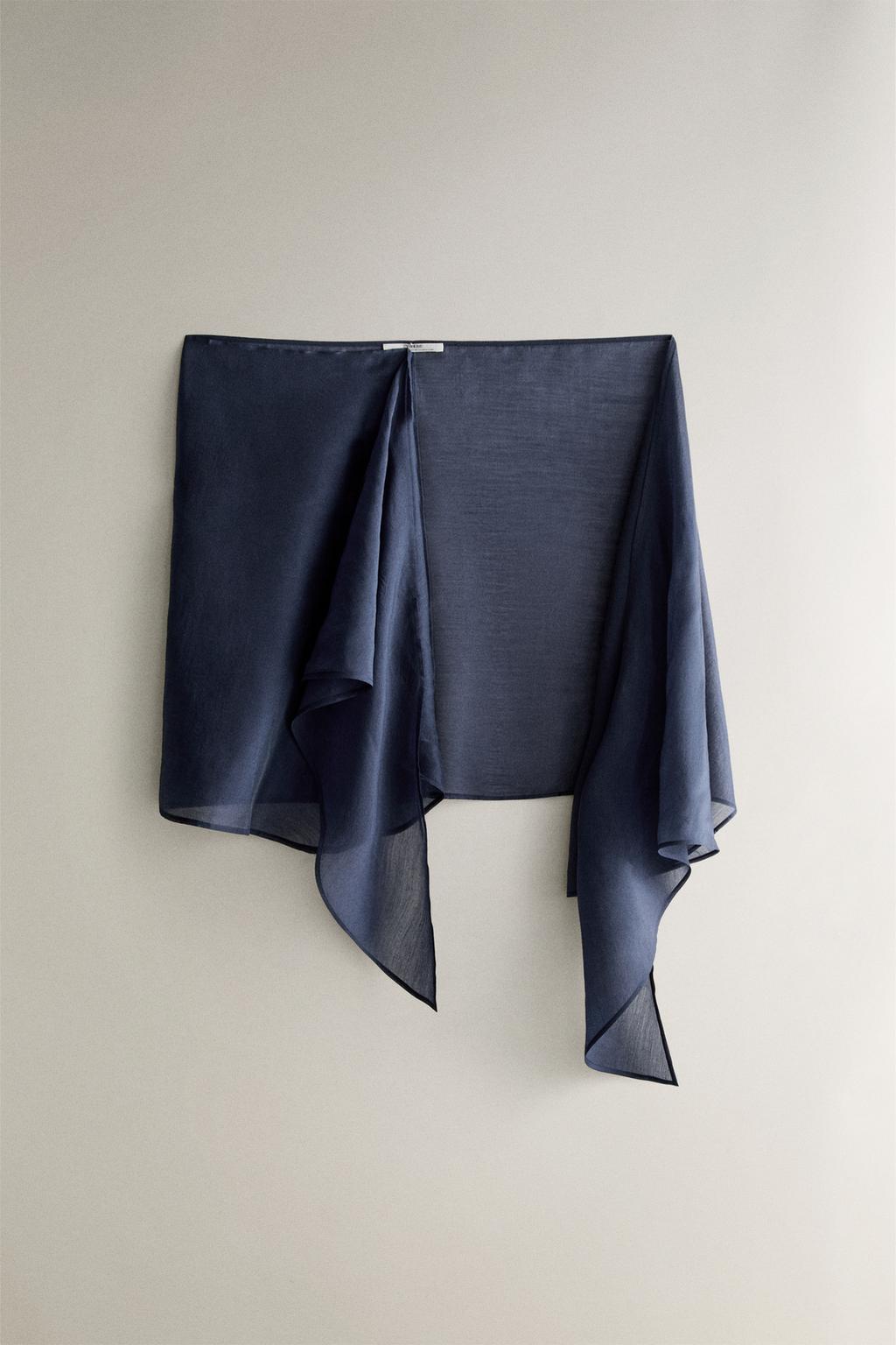 Короткий пляжный саронг из льна