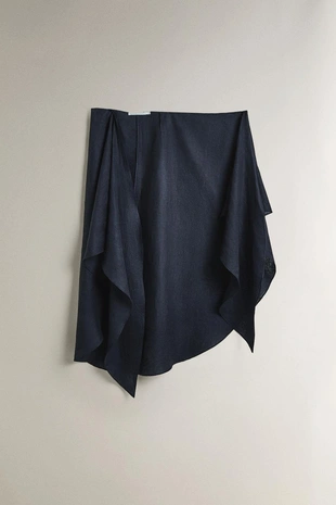 Длинный пляжный саронг из льна с завязкой- Заказать в России