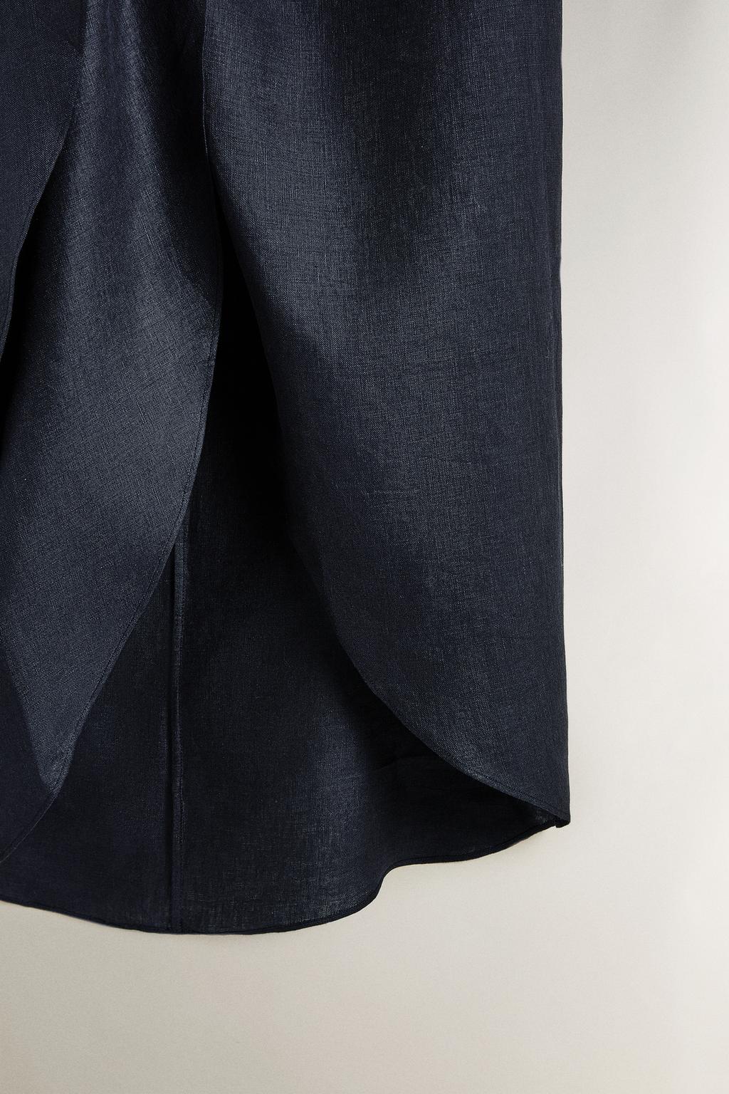 Длинный пляжный саронг из льна с завязкой