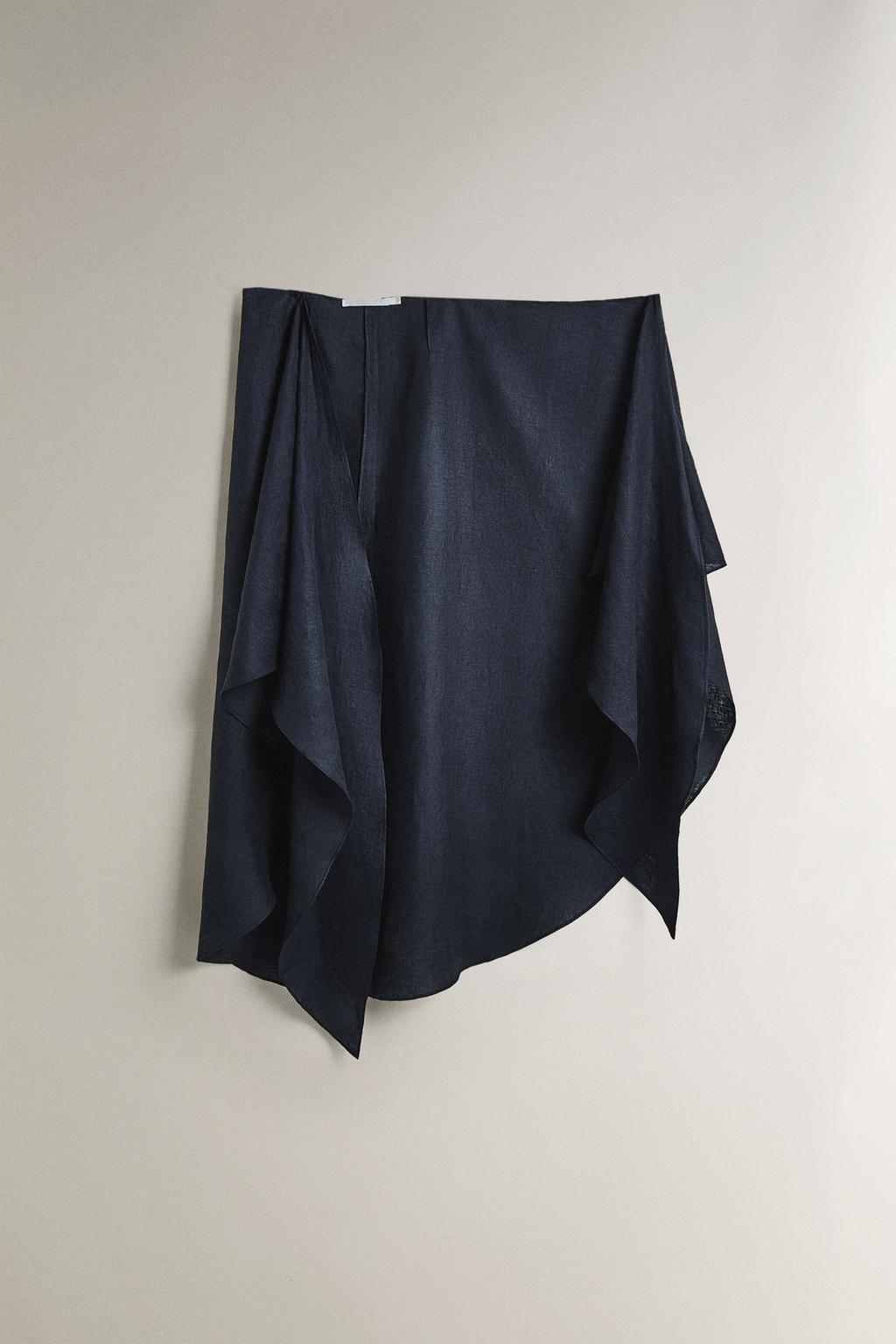 Длинный пляжный саронг из льна с завязкой