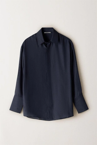 Прозрачная рубашка большого размера- Заказать в России