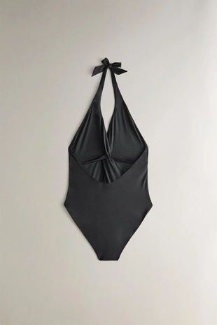 Купальник с завязкой на шее и узлом